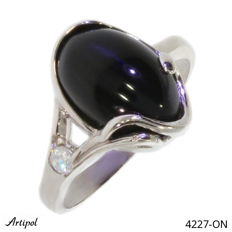 Ring 4227-ON mit echter Schwarzem Onyx
