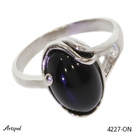 Bague 4227-ON en Onyx noir véritable
