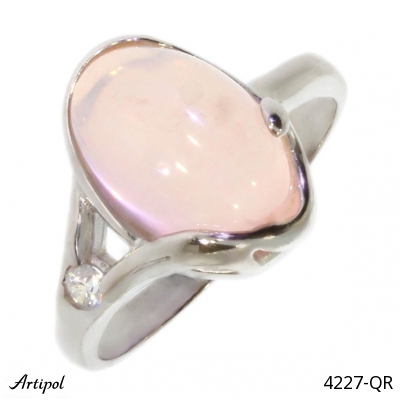 Ring 4227-QR with real Rose quartz