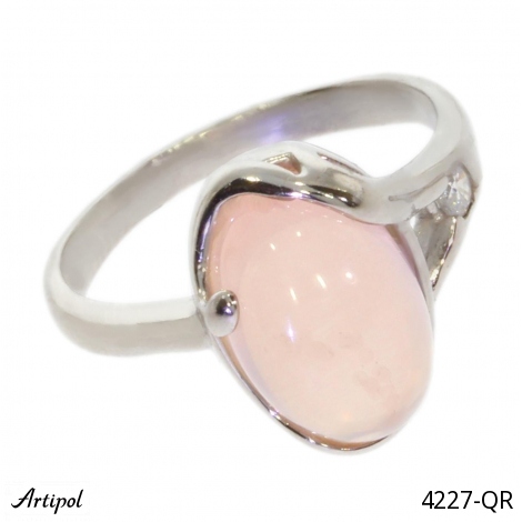 Bague 4227-QR en Quartz rose véritable