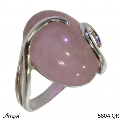 Ring 5804-QR with real Rose quartz