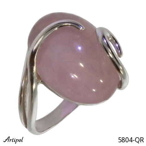Ring 5804-QR with real Rose Quartz