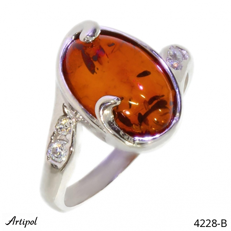 Ring 4228-B with real Amber