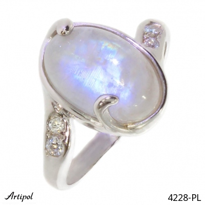 Ring 4228-PL with real Rainbow Moonstone