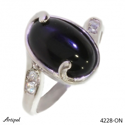 Bague 4228-ON en Onyx noir véritable