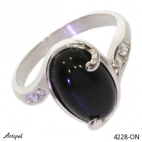Ring 4228-ON mit echter Schwarzem Onyx