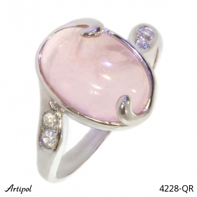 Ring 4228-QR with real Rose quartz