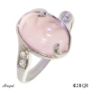 Bague 4228-QR en Quartz rose véritable