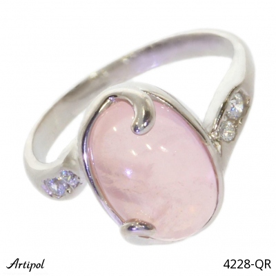 Ring 4228-QR with real Rose quartz