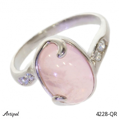 Ring 4228-QR with real Rose Quartz