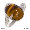 Bague 4228-OT en Oeil de tigre véritable