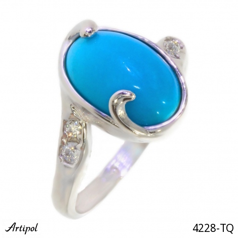 Bague 4228-TQ en Turquoise véritable