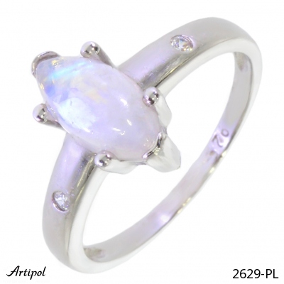 Ring 2629-PL with real Rainbow Moonstone