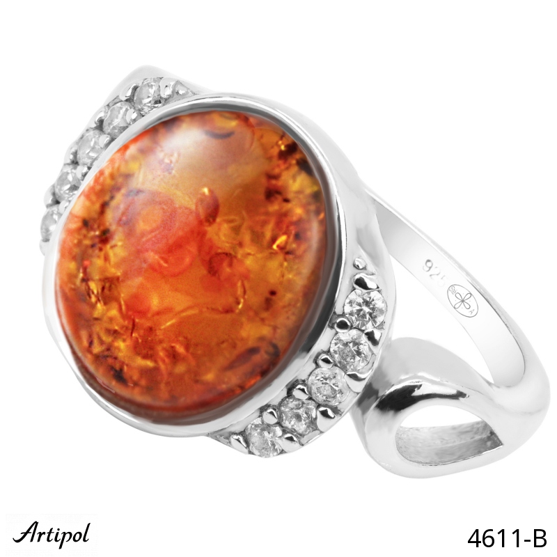 Ring 4611-B with real Amber