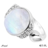 Ring 4611-PL with real Moonstone