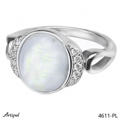 Ring 4611-PL with real Moonstone