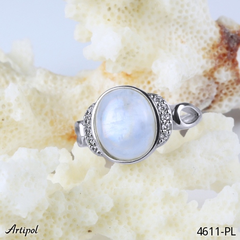 Ring 4611-PL with real Moonstone