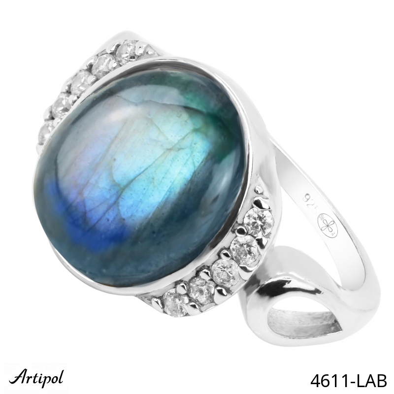 Ring 4611-LAB with real Labradorite