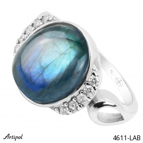 Ring 4611-LAB with real Labradorite