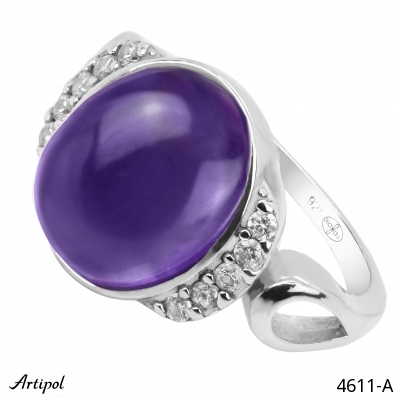 Ring 4611-A with real Amethyst