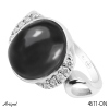 Ring 4611-ON mit echter Schwarzem Onyx