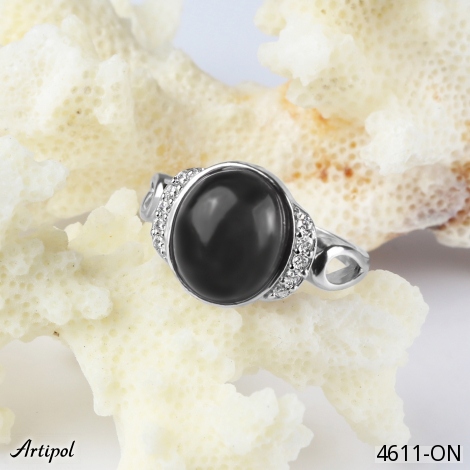 Bague 4611-ON en Onyx noir véritable