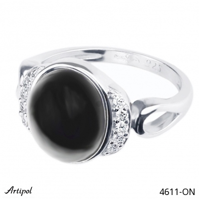 Ring 4611-ON mit echter Schwarzem Onyx
