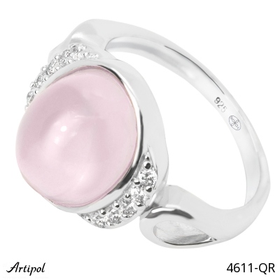 Bague 4611-QR en Quartz rose véritable