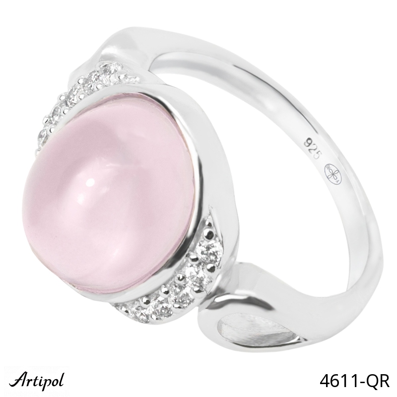 Bague 4611-QR en Quartz rose véritable