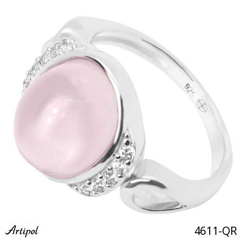 Ring 4611-QR with real Rose Quartz