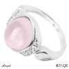Ring 4611-QR mit echter Rosenquarz