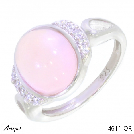 Bague 4611-QR en Quartz rose véritable