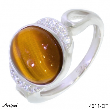 Bague 4611-OT en Oeil de tigre véritable