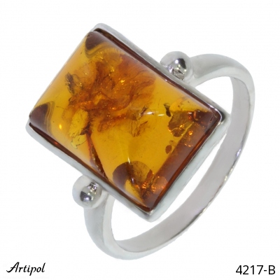 Ring 4217-B with real Amber