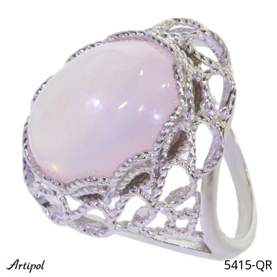 Ring 5415-QR with real Rose quartz