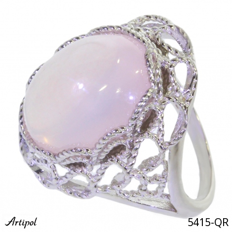 Ring 5415-QR with real Rose quartz