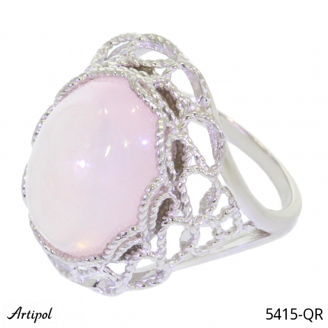 Ring 5415-QR mit echter Rosenquarz