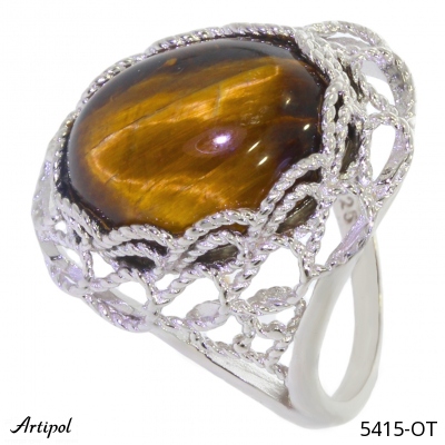 Bague 5415-OT en Oeil de tigre véritable