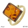 Ring 4217-BV with real Amber