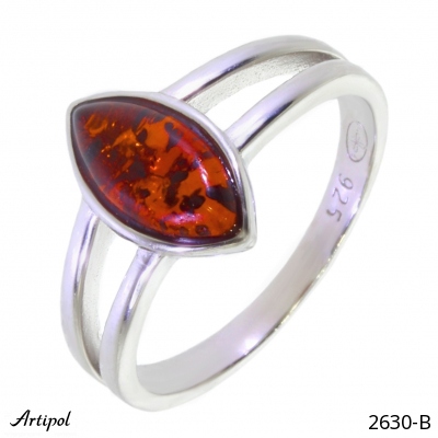 Ring 2630-B with real Amber