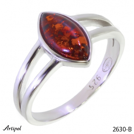 Ring 2630-B with real Amber