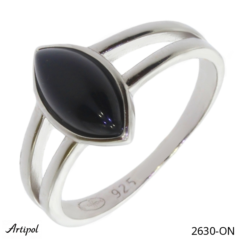 Ring 2630-ON mit echter Schwarzem Onyx