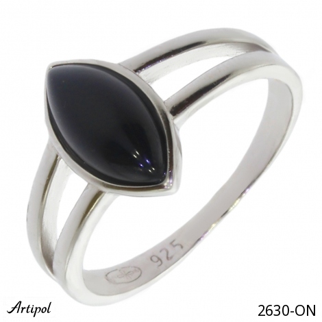 Bague 2630-ON en Onyx noir véritable