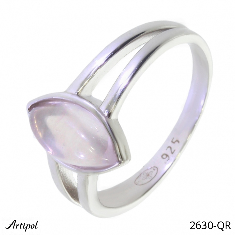 Ring 2630-QR with real Rose Quartz