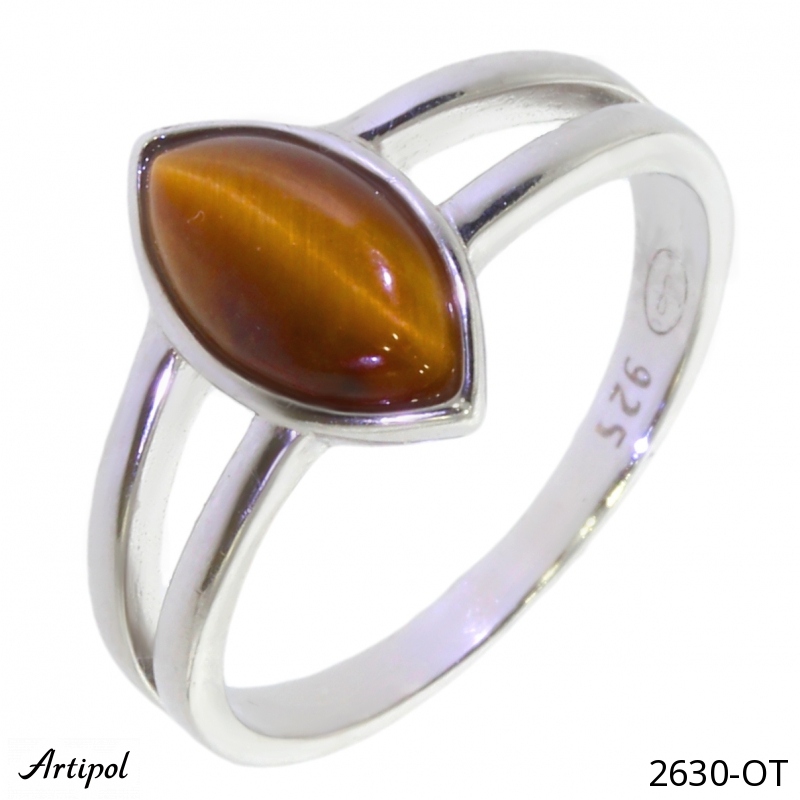 Bague 2630-OT en Oeil de tigre véritable