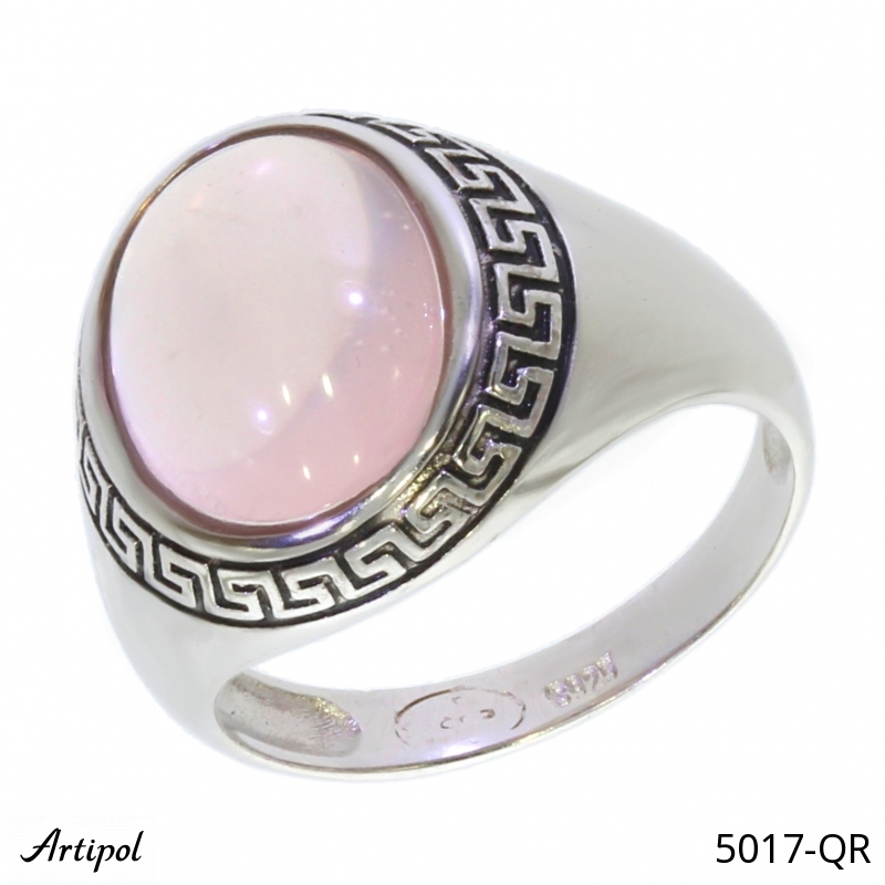 Bague 5017-QR en Quartz rose véritable