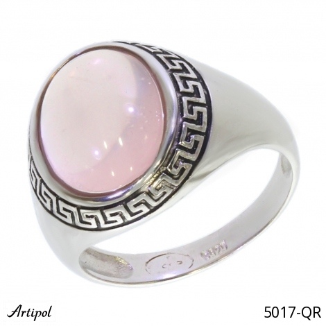 Ring 5017-QR with real Rose Quartz