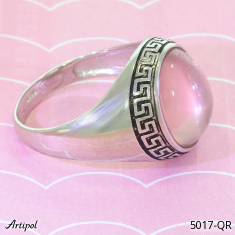 Ring 5017-QR with real Rose Quartz