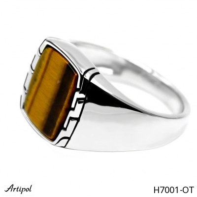 Bague Homme H7001-OT en Oeil de tigre véritable