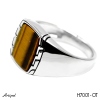Men's ring H7001-OT with real Tiger's eye
